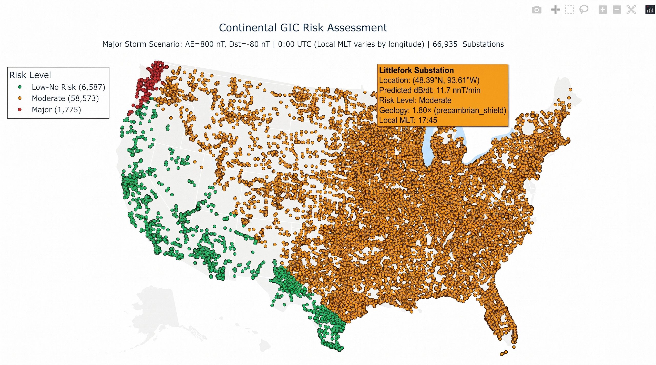 map, scatter chart