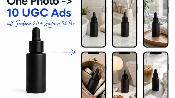 How I Turned One Product Photo Into 10 UGC Ads With Seedream 5.0 Pro + Seedance 2.0