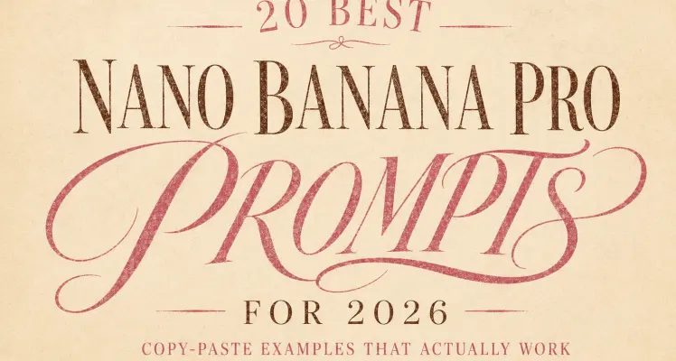 20 Best Nano Banana Pro Prompts for 2026: Copy-Paste Examples That Actually Work