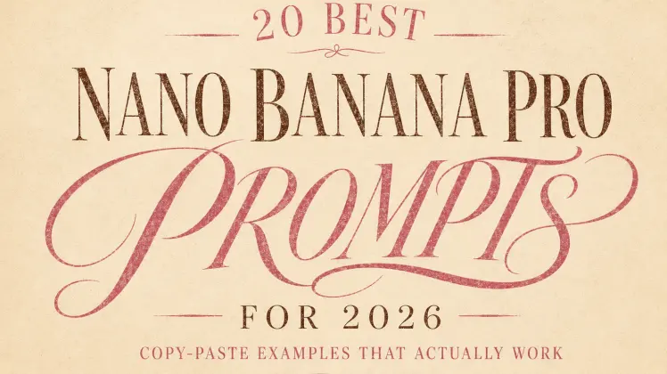 20 Best Nano Banana Pro Prompts for 2026: Copy-Paste Examples That Actually Work
