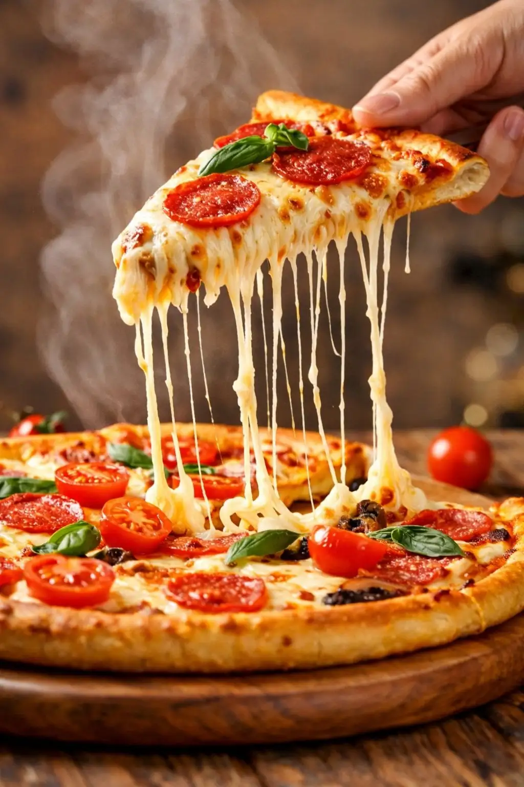 A hyper-realistic, cinematic close-up of a freshly baked ...