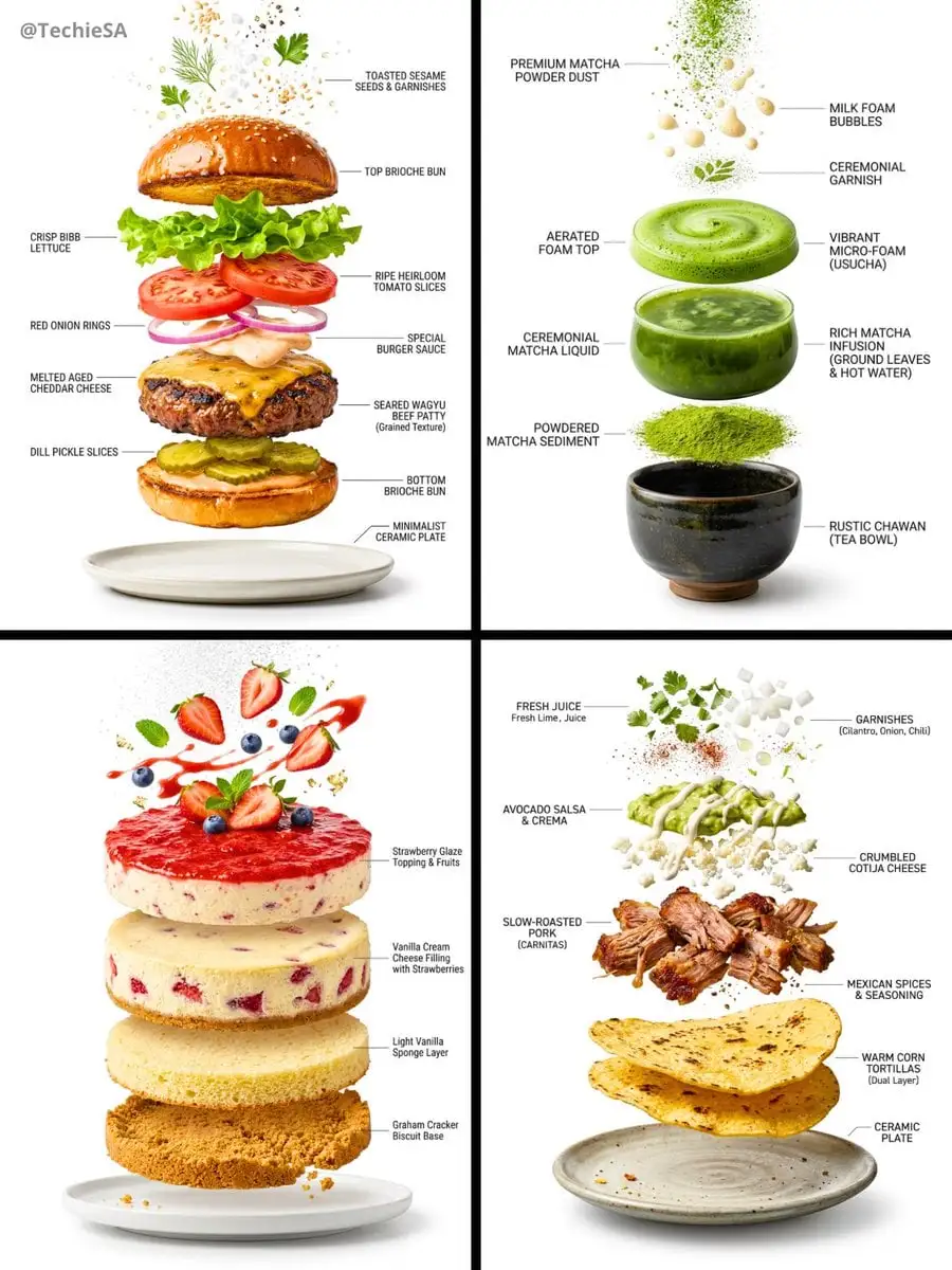 Create a hyper-realistic exploded vertical infographic co...