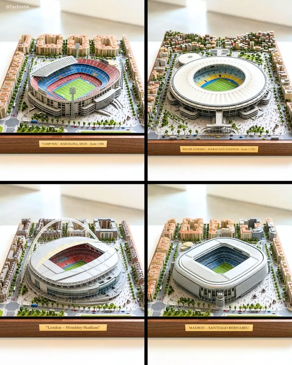 Ultra-detailed large-scale miniature diorama of [STADIUM ...