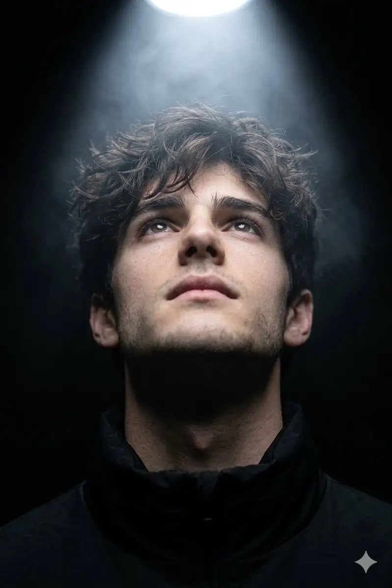 A hyper-realistic cinematic close-up portrait (use upload...
