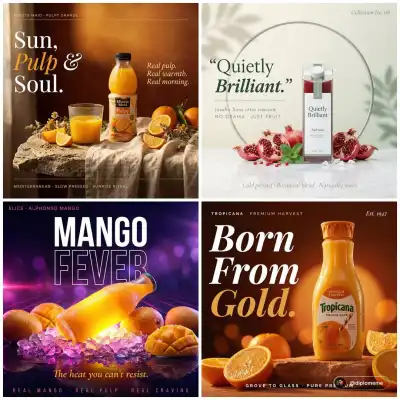 High-end cinematic campaign poster. A Minute Maid Pulpy o...