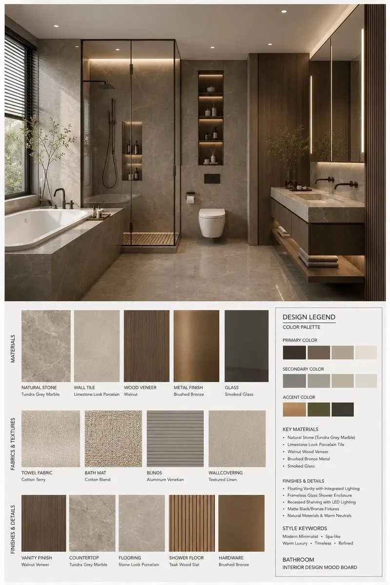 你是一名专业的室内设计 Mood Board 创作者。请基于用户提供的 [Space Type] 室内设计照片，生...