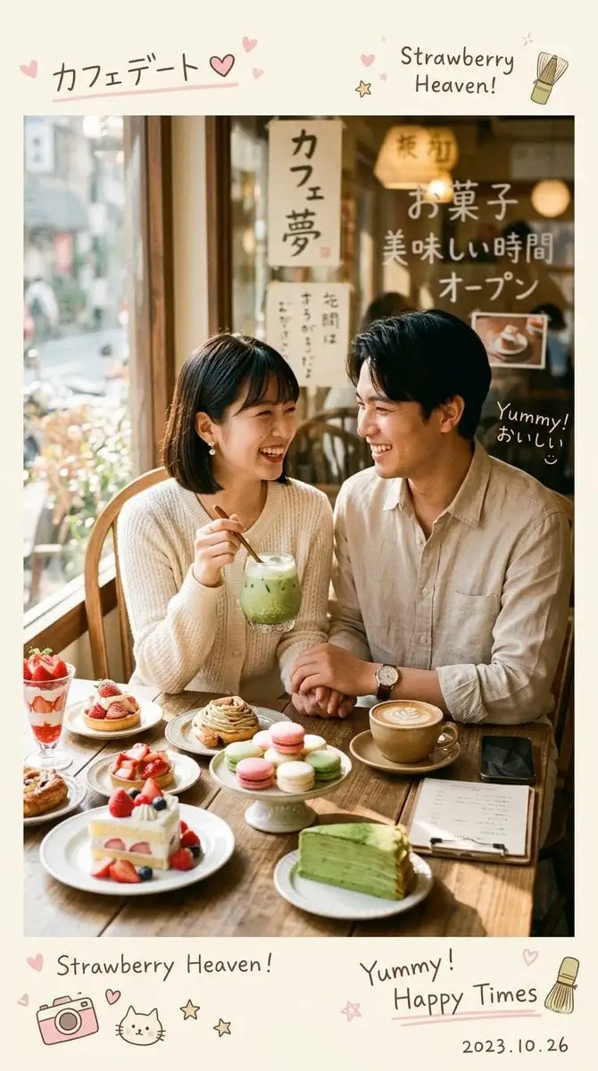 Ultra-realistic cozy Japanese-Korean café photography fea...