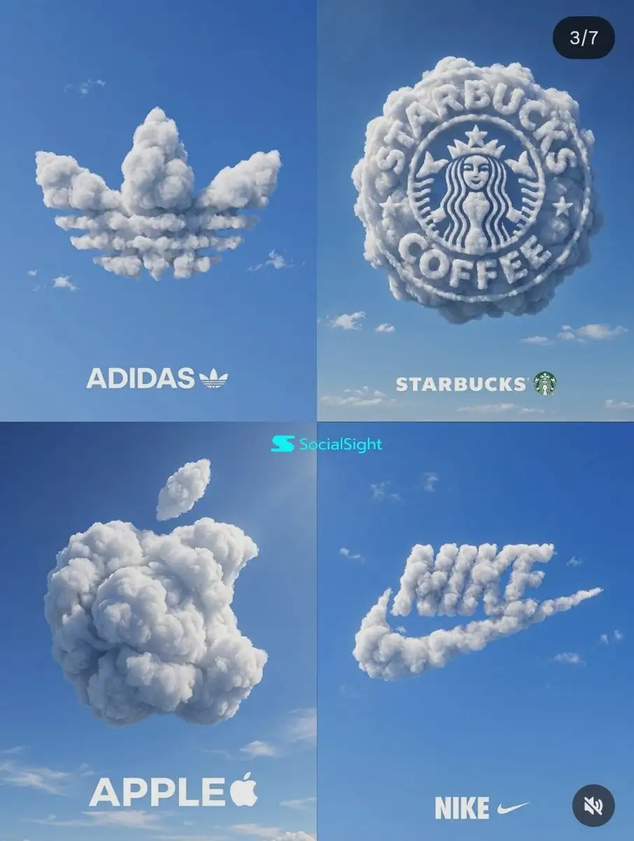 Create a premium 2x2 grid poster featuring four iconic br...