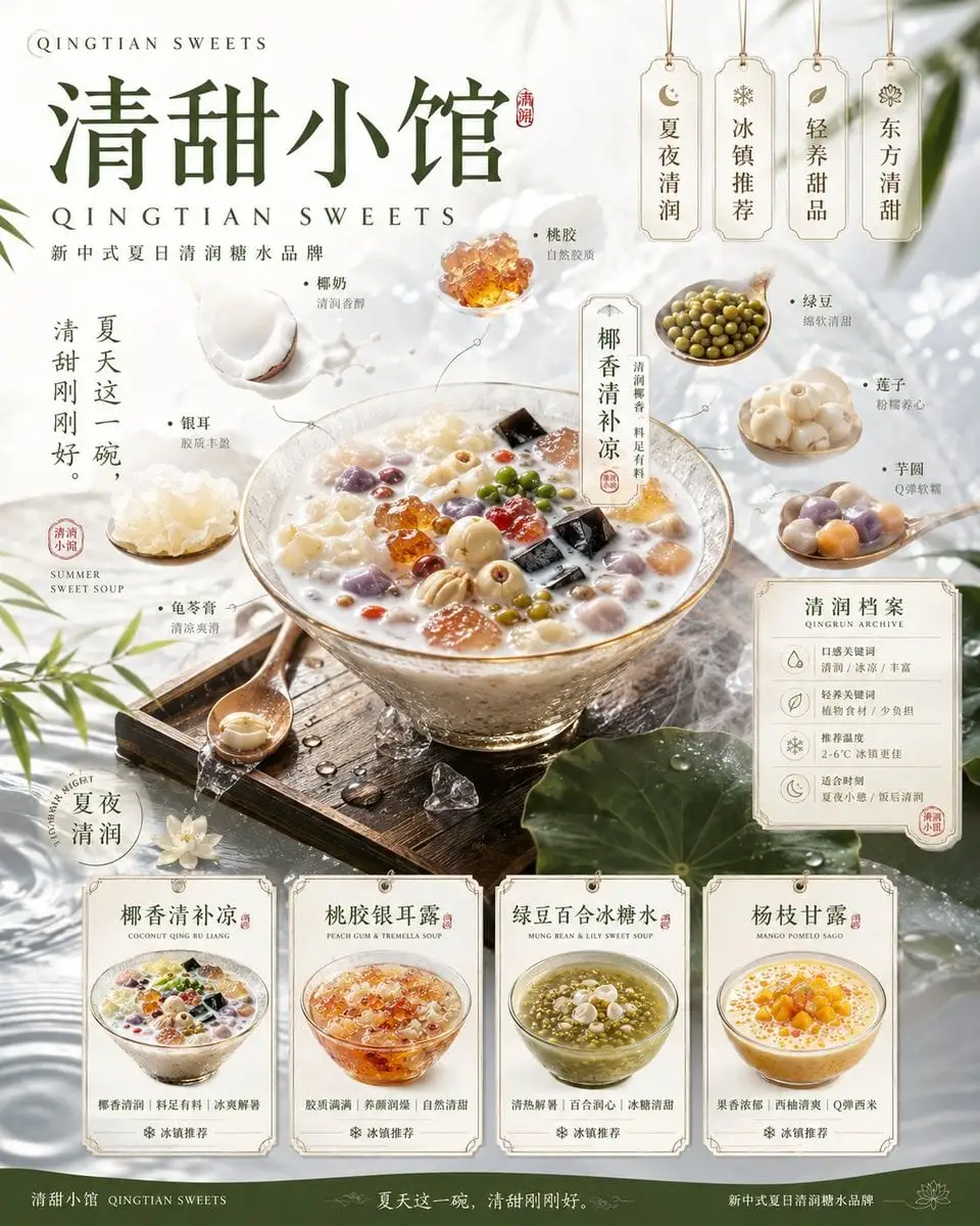 请根据以下品牌信息，创作一套高完成度、具有统一视觉系统的「4张品牌视觉提案」。