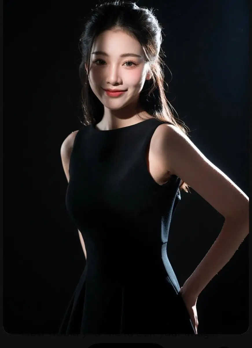Create a high-end, cinematic studio portrait featuring an...