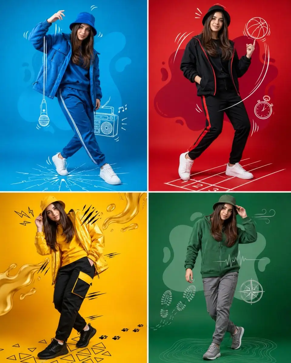 Create a high-end fashion advertising poster inspired by ...