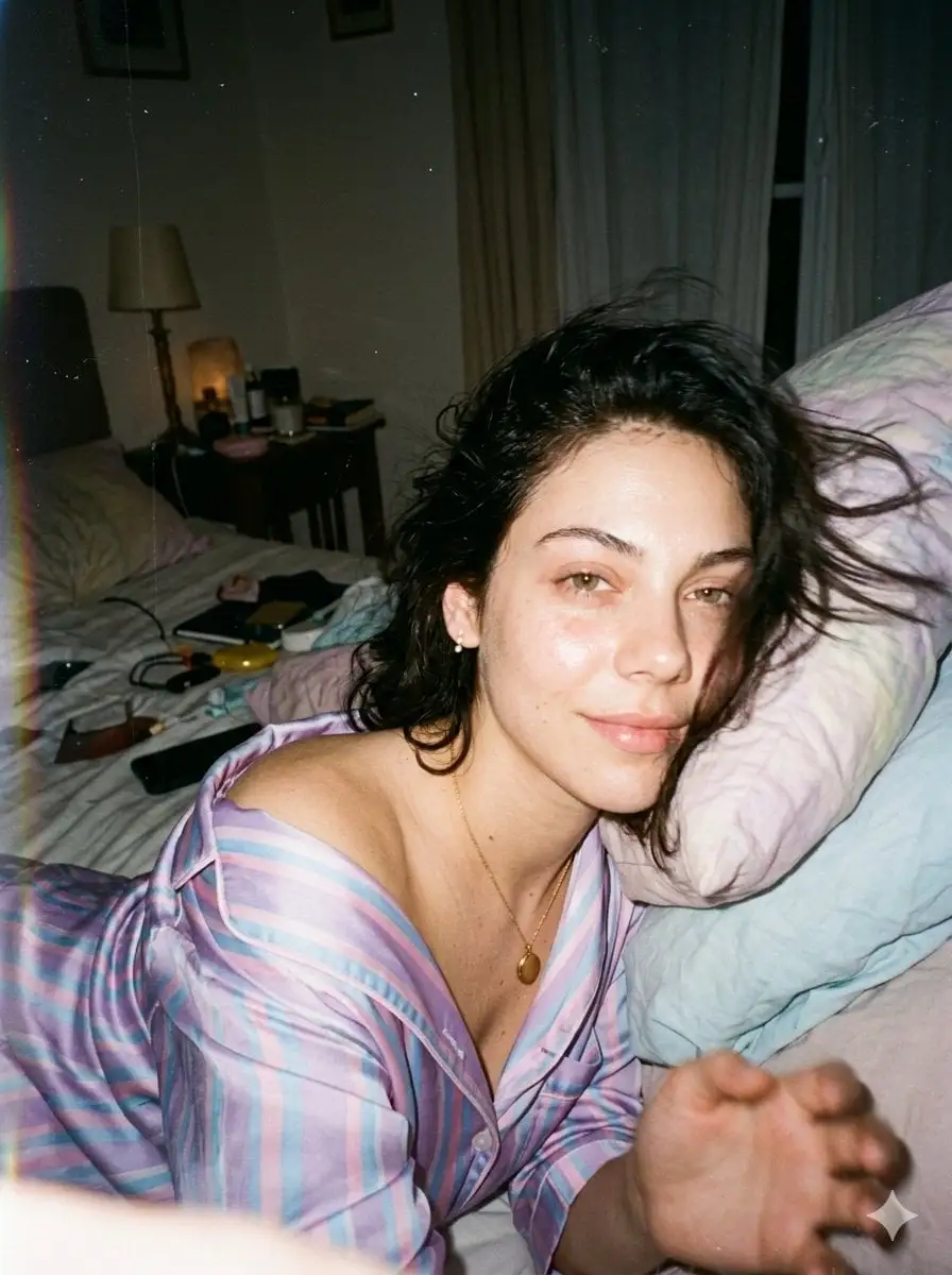 A candid disposable-camera snapshot of the same subject i...