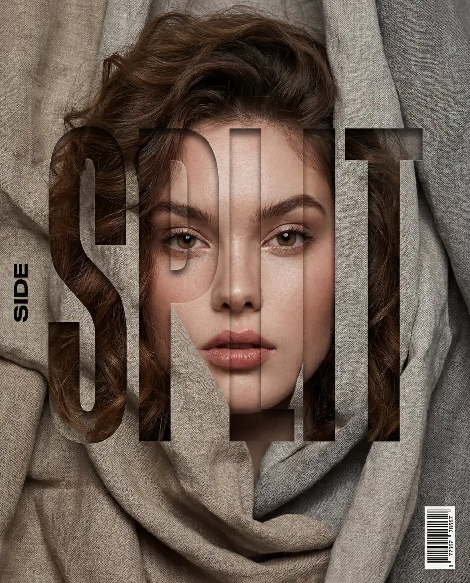 Vertical editorial poster portrait of [Character] with [H...