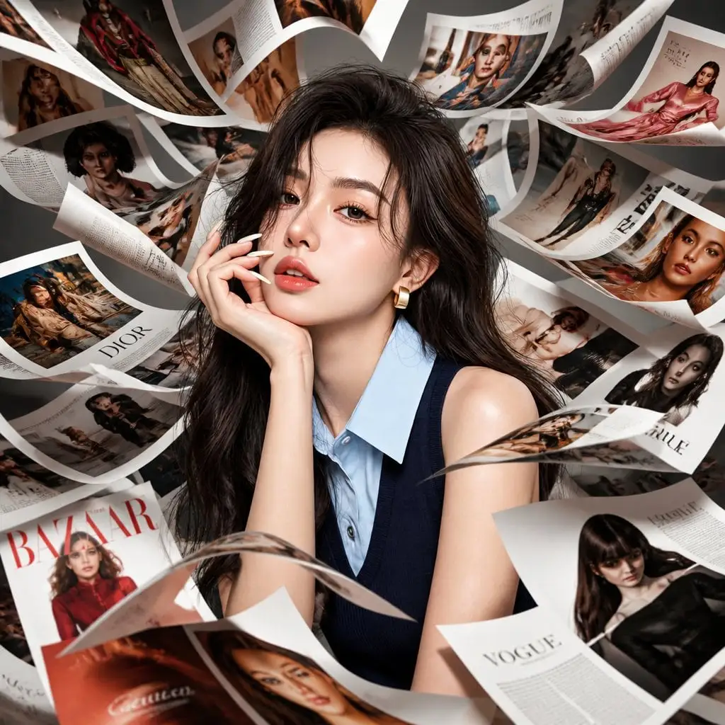 Fashion editorial where hundreds of luxury magazine pages...