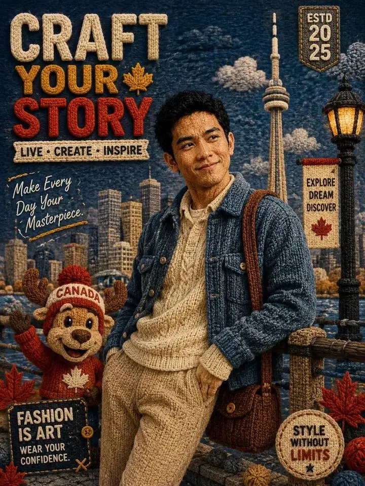 A premium-quality poster in a highly detailed Knitted Woo...