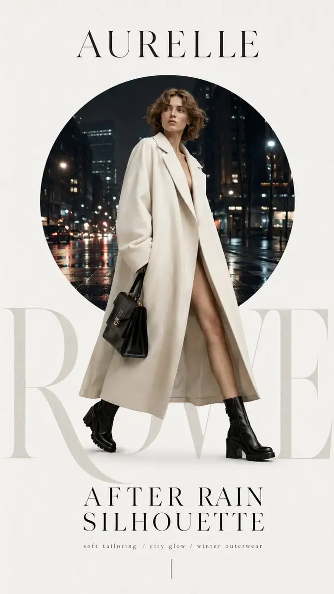 Create a high-end type couture editorial poster where typ...