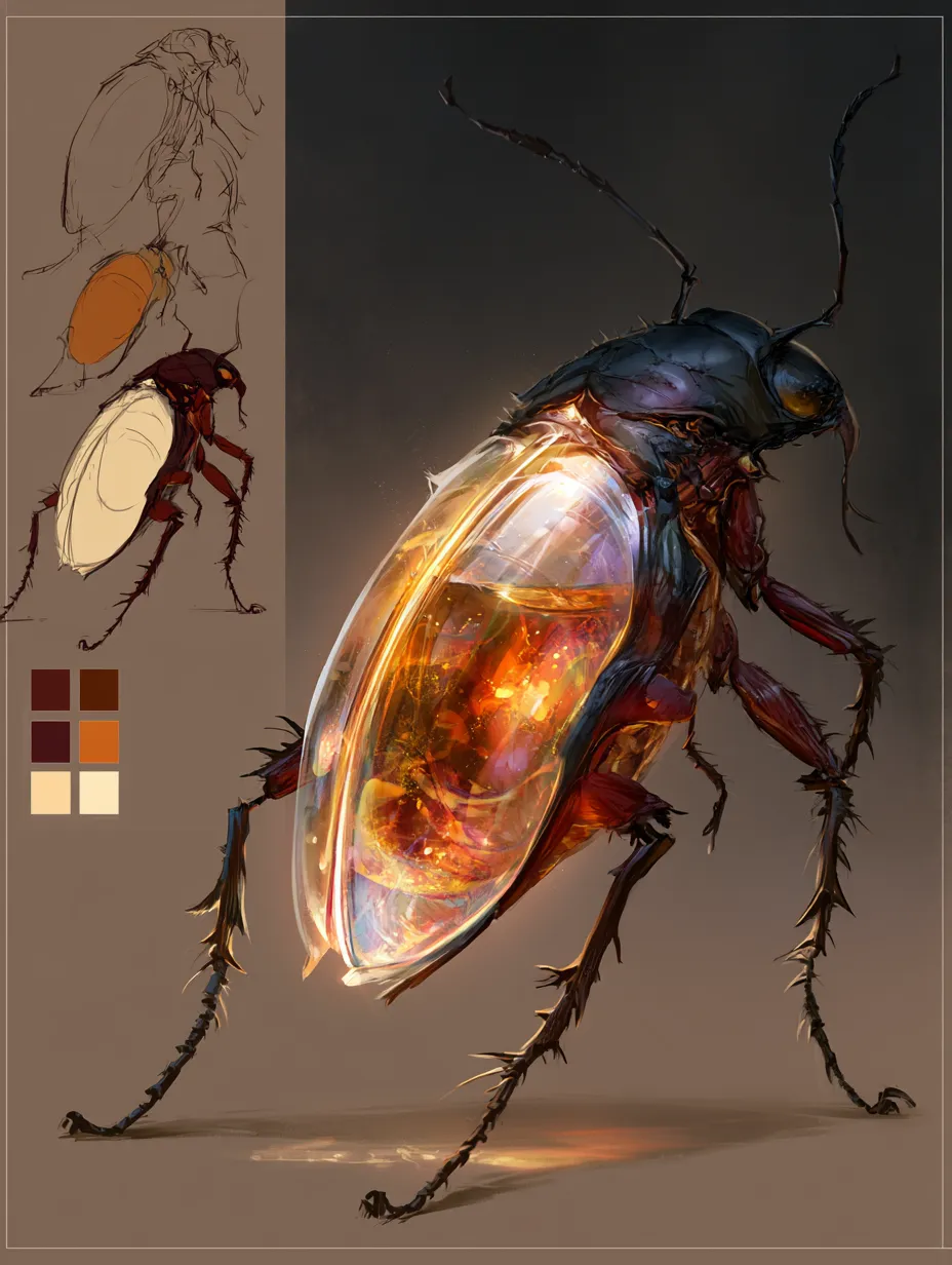 This image is a digital concept art. The composition is d...