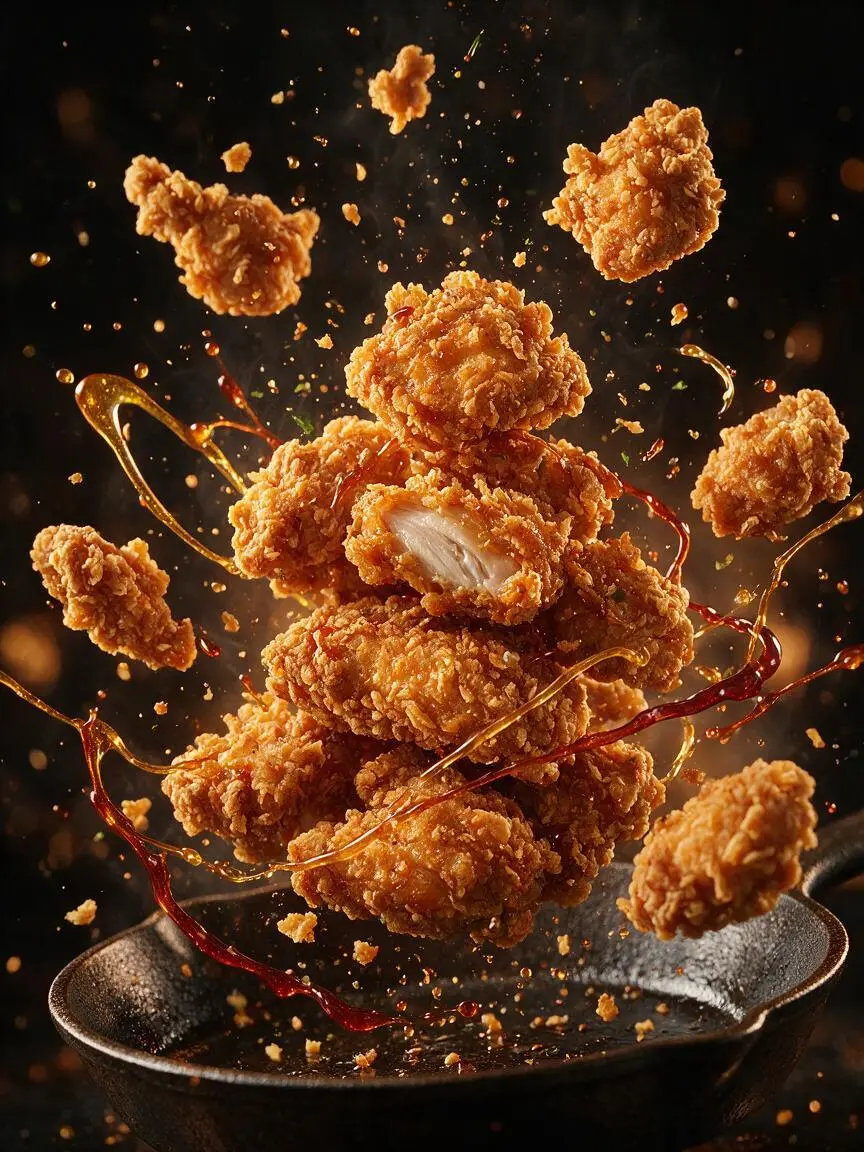 Create an ultra-realistic cinematic food advertisement fe...