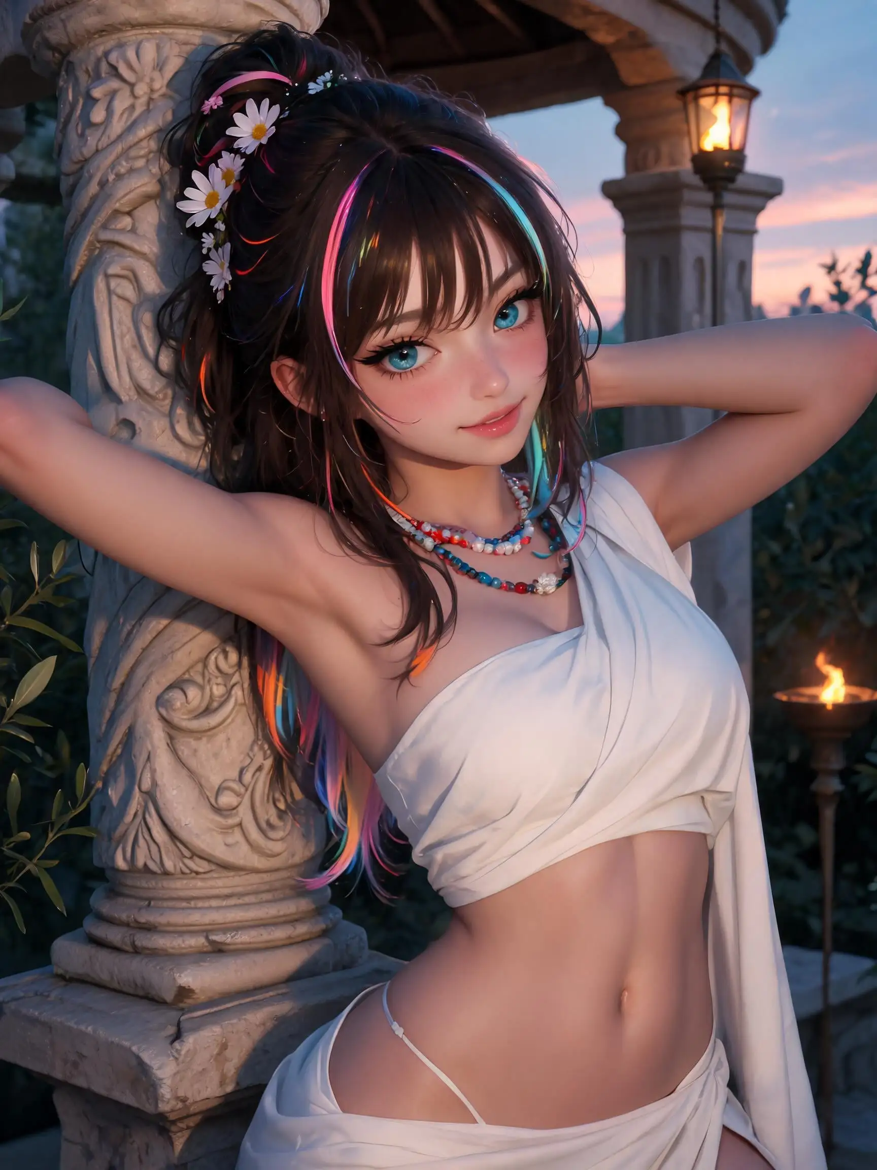 a close up, intimate cinematic portrait of a super cute y...